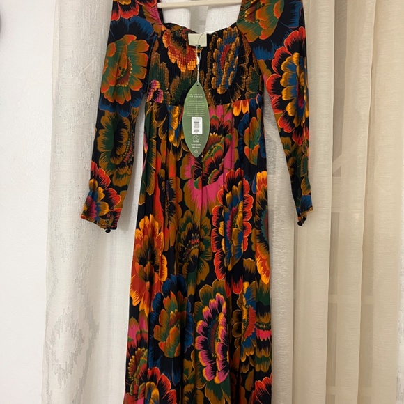 NWT FARM RIO Colorful flowers midi dress.  Size XS - Picture 4 of 5
